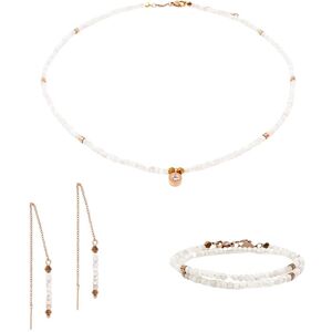 Moonstone necklace, bracelet and earrings for women Sloya Lumia Blanc 16,5/20 cm Moonstone necklace, bracelet and earrings for women Sloya Lumia Blanc 16,5/20 cm