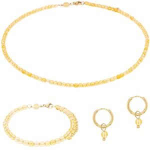 Citrine stone necklace, bracelet, and earrings for women Sloya Serena Jaune 17,5/23 cm Citrine stone necklace, bracelet, and earrings for women Sloya Serena Jaune 17,5/23 cm