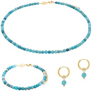 Apatite stone necklace, bracelet and earrings for women Sloya Serena Bleu 17,5/23 cm Apatite stone necklace, bracelet and earrings for women Sloya Serena Bleu 17,5/23 cm