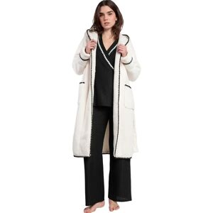 Women's robe Admas Luxury Stitching Beige S Women's robe Admas Luxury Stitching Beige S