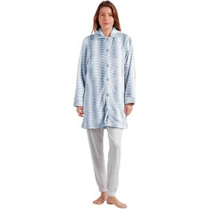Warm long-sleeve robe for women Admas Classic Triangle Bleu M Warm long-sleeve robe for women Admas Classic Triangle Bleu M