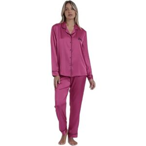 Women's long sleeve satin open pyjama Barbie Vintage Rose L Women's long sleeve satin open pyjama Barbie Vintage Rose L