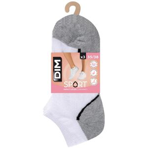 Pack of 3 Pairs of Women's Socks DIM Impact Léger Sport Blanc 35/38 Pack of 3 Pairs of Women's Socks DIM Impact Léger Sport Blanc 35/38