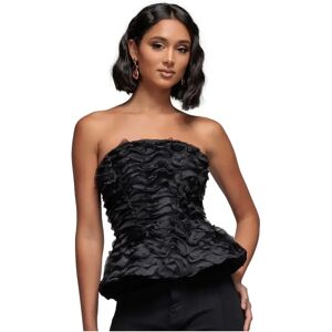 3D Textured Lace-Up Bustier Women Goddiva Noir 36 3D Textured Lace-Up Bustier Women Goddiva Noir 36