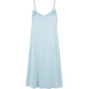 Women's viscose satin babydoll dress Urban Classics Bleu L Women's viscose satin babydoll dress Urban Classics Bleu L