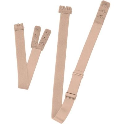 Low-back suspenders with 2 hooks for women Bye Bra (x3) Beige One size Low-back suspenders with 2 hooks for women Bye Bra (x3) Beige One size