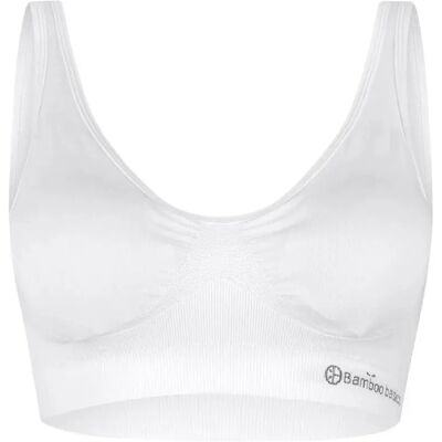 Padded women's bustier Bamboo Basics Fleur Blanc 2XL Padded women's bustier Bamboo Basics Fleur Blanc 2XL