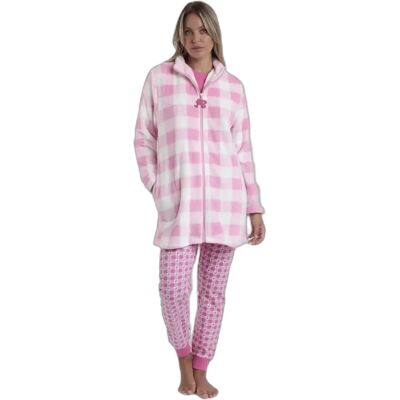 Warm long-sleeve robe for women Barbie Vichy Mood Rose M Warm long-sleeve robe for women Barbie Vichy Mood Rose M