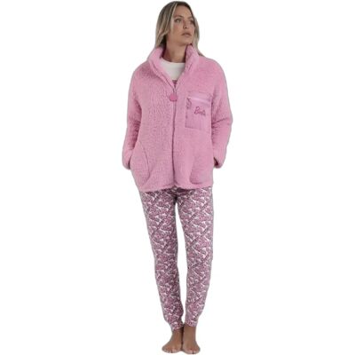 Warm long-sleeve robe for women Barbie Borreguito Sweet Rose L Warm long-sleeve robe for women Barbie Borreguito Sweet Rose L