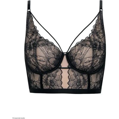 Underwired bustier bra for women Lisca Destiny Noir 90B Underwired bustier bra for women Lisca Destiny Noir 90B