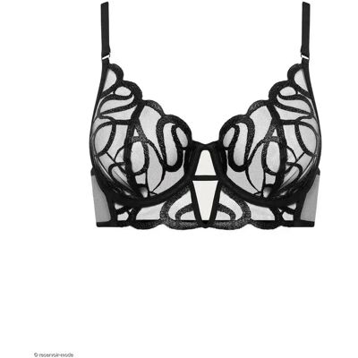 Underwired bustier bra for women Lisca Shiny Secret Mariage Noir 100B Underwired bustier bra for women Lisca Shiny Secret Mariage Noir 100B