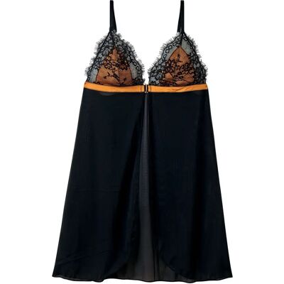Woman's nightgown Pomm'Poire Tsunami Noir 38/40 Woman's nightgown Pomm'Poire Tsunami Noir 38/40