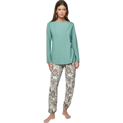 Women's pajamas Selmark P109 Cachemire Bamboo Vert M Women's pajamas Selmark P109 Cachemire Bamboo Vert M