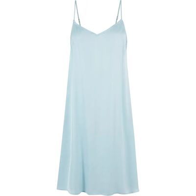 Women's viscose satin babydoll dress Urban Classics Bleu S Women's viscose satin babydoll dress Urban Classics Bleu S