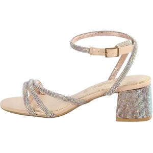 Women's heeled sandals Buffalo Lilly Spark - Vegan Glitter Beige 39 Women's heeled sandals Buffalo Lilly Spark - Vegan Glitter Beige 39