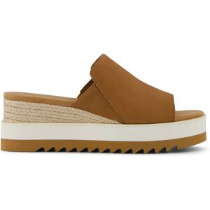 Wedge heeled leather mules for women Toms Diana Marron 40 Wedge heeled leather mules for women Toms Diana Marron 40