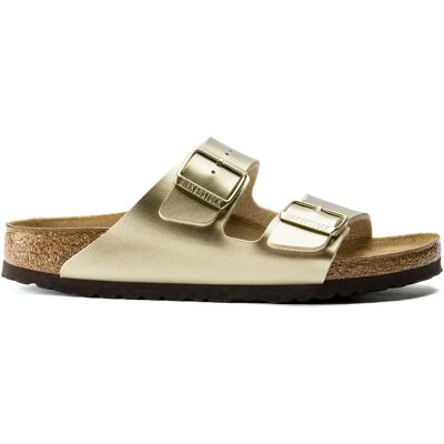 Women's sandals Birkenstock Arizona Birko-Flor Doré 39 Étroit Women's sandals Birkenstock Arizona Birko-Flor Doré 39 Étroit