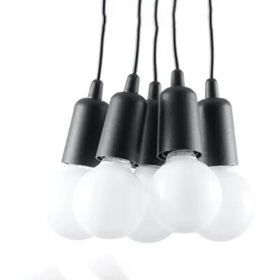 Hanging lamp Sollux Lighting Diego 5 Black One size Hanging lamp Sollux Lighting Diego 5 Black One size