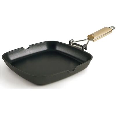Folding smooth grill pan Lacor SUA Noir 24x24 cm Folding smooth grill pan Lacor SUA Noir 24x24 cm