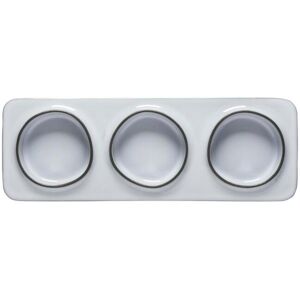 Rectangular tray with 3 compartments Costa Nova Ambar (x6) Blanc 28,0X9,9 2,7 cm Rectangular tray with 3 compartments Costa Nova Ambar (x6) Blanc 28,0X9,9 2,7 cm