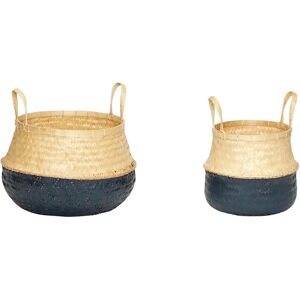 Storage basket Hubsch Interior Daze (x2) Noir 38x31/52x33 cm Storage basket Hubsch Interior Daze (x2) Noir 38x31/52x33 cm