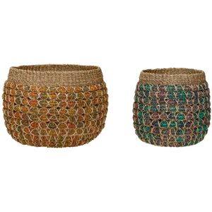 Storage basket Hubsch Interior Twist (x2) Multicolore 19x23/25x25 cm Storage basket Hubsch Interior Twist (x2) Multicolore 19x23/25x25 cm