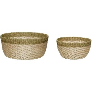 Storage basket Hubsch Interior Palm (x2) Vert 26x13/31x14 cm Storage basket Hubsch Interior Palm (x2) Vert 26x13/31x14 cm