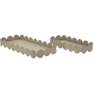 Rectangular tray Mauro Ferretti Saturn (x2) Gris 40x16,5x4,5 cm / 29x12x4,5 cm Rectangular tray Mauro Ferretti Saturn (x2) Gris 40x16,5x4,5 cm / 29x12x4,5 cm