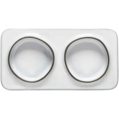 Rectangular tray with 2 sections Costa Nova (x6) Blanc 19,1x10x2,8 cm Rectangular tray with 2 sections Costa Nova (x6) Blanc 19,1x10x2,8 cm