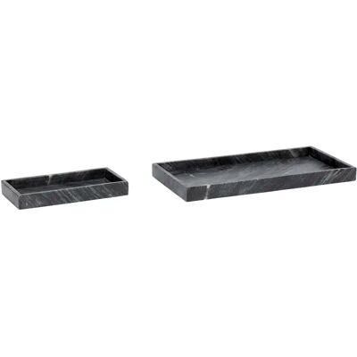 Hübsch Black Marble Rectangular Tray - Serving Tray Hübsch Black Marble Rectangular Tray - Serving Tray