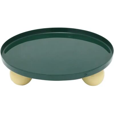 Round tray Present Time Double Funky Vert 25x6,5x5x25 cm Round tray Present Time Double Funky Vert 25x6,5x5x25 cm