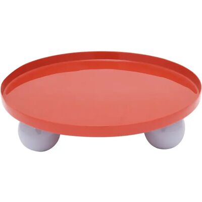 Round tray Present Time Double Funky Rouge 25x6,5x5x25 cm Round tray Present Time Double Funky Rouge 25x6,5x5x25 cm