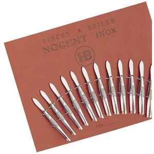 Set of 12 tweezers HB Argenté TU Set of 12 tweezers HB Argenté TU