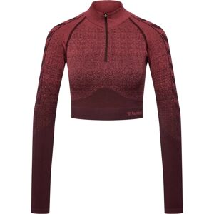 HUMMEL MT Fade Seamless Half Zip - Bitter Chocolate/Mineral Red - Sports Top HUMMEL MT Fade Seamless Half Zip - Bitter Chocolate/Mineral Red - Sports Top