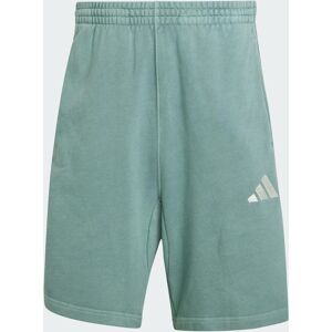 adidas Men's Green French Terry Washed 8 Inch Shorts adidas Men's Green French Terry Washed 8 Inch Shorts