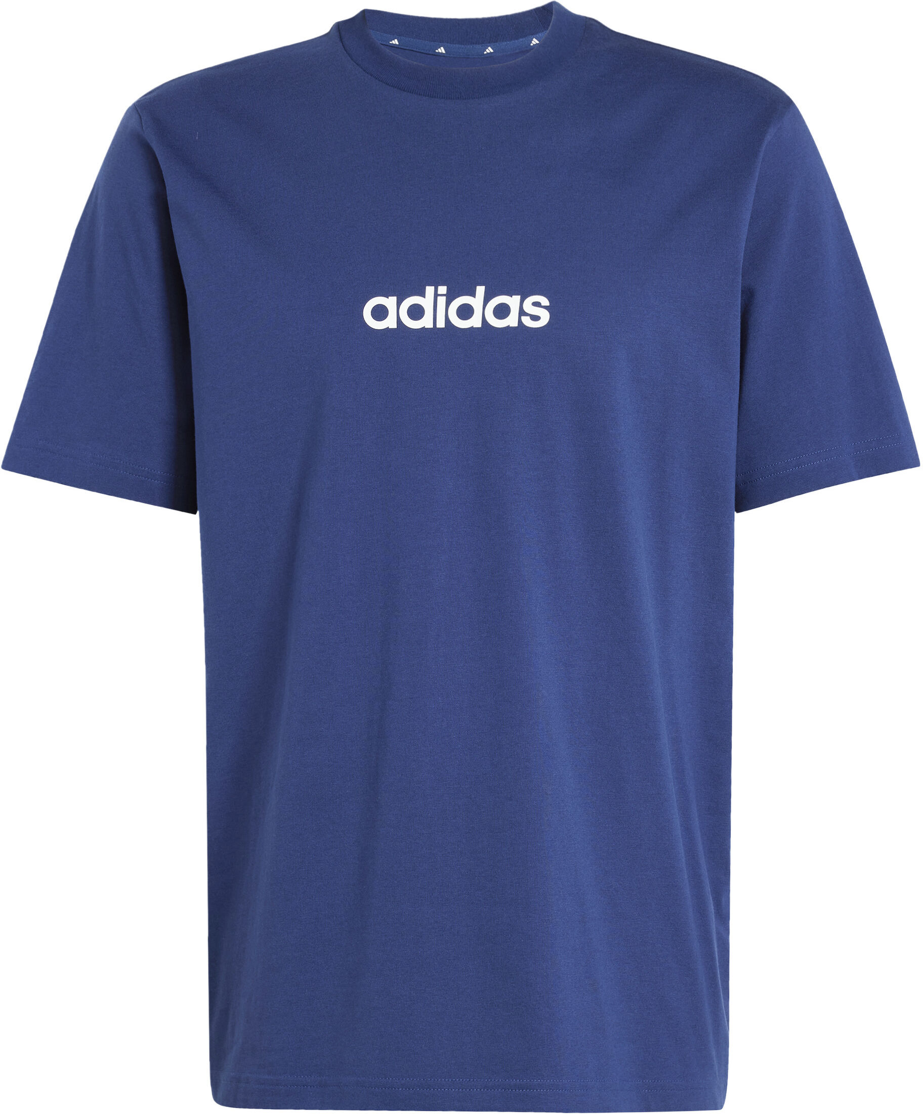 Simple jersey T-shirt adidas Essentials Linear Bleu Male L
