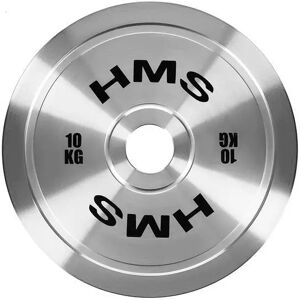 Weightlifting plate in calibrated steel HMS TOS100 Olimpijski Argenté Unisex 10 kg Weightlifting plate in calibrated steel HMS TOS100 Olimpijski Argenté Unisex 10 kg