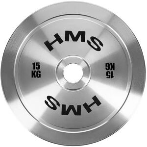 Weightlifting plate in calibrated steel HMS TOS50 Olimpijski Argenté Unisex 5 kg Weightlifting plate in calibrated steel HMS TOS50 Olimpijski Argenté Unisex 5 kg