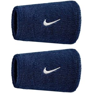 Fleece wristband Nike Swoosh Classic Double Wide (x2) Bleu Unisex One size Fleece wristband Nike Swoosh Classic Double Wide (x2) Bleu Unisex One size