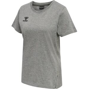Women's cotton T-shirt Hummel Move Grid Gris Female XS Women's cotton T-shirt Hummel Move Grid Gris Female XS