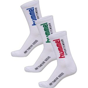 Football Socks Hummel Big (x3) Blanc Unisex 46/48 Football Socks Hummel Big (x3) Blanc Unisex 46/48