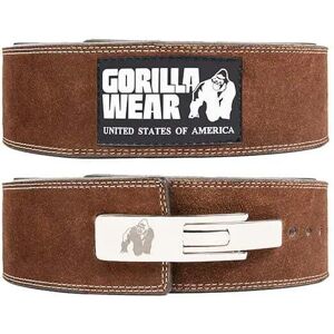 Gorilla Wear Leather Powerlifting Belt - Brown - 4 Inch Support Gorilla Wear Leather Powerlifting Belt - Brown - 4 Inch Support