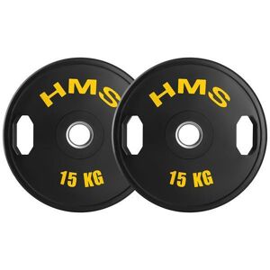 Rubber-coated weight disc HMS TOG15 Olimpijski Jaune Unisex 2x15 kg Rubber-coated weight disc HMS TOG15 Olimpijski Jaune Unisex 2x15 kg