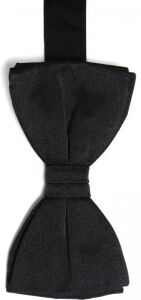 Herring Ready Tied Bow Tie in Black Plain Silk one size male