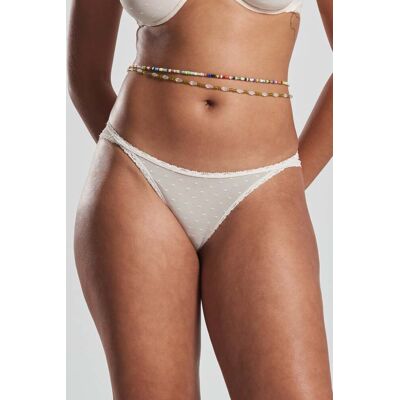 Peachaus Ume recycled-lace mid-rise briefs - Shoreline Peach XL female Peachaus Ume recycled-lace mid-rise briefs - Shoreline Peach XL female