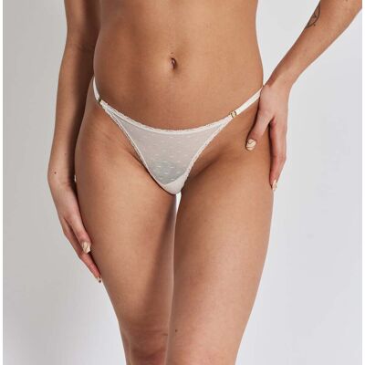 Peachaus Matsu recycled-lace low-rise thong - Shoreline Peach XS female Peachaus Matsu recycled-lace low-rise thong - Shoreline Peach XS female