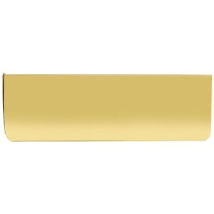 Frelan Internal front door letter tidy flap, polished brass, 405mm x 125mm