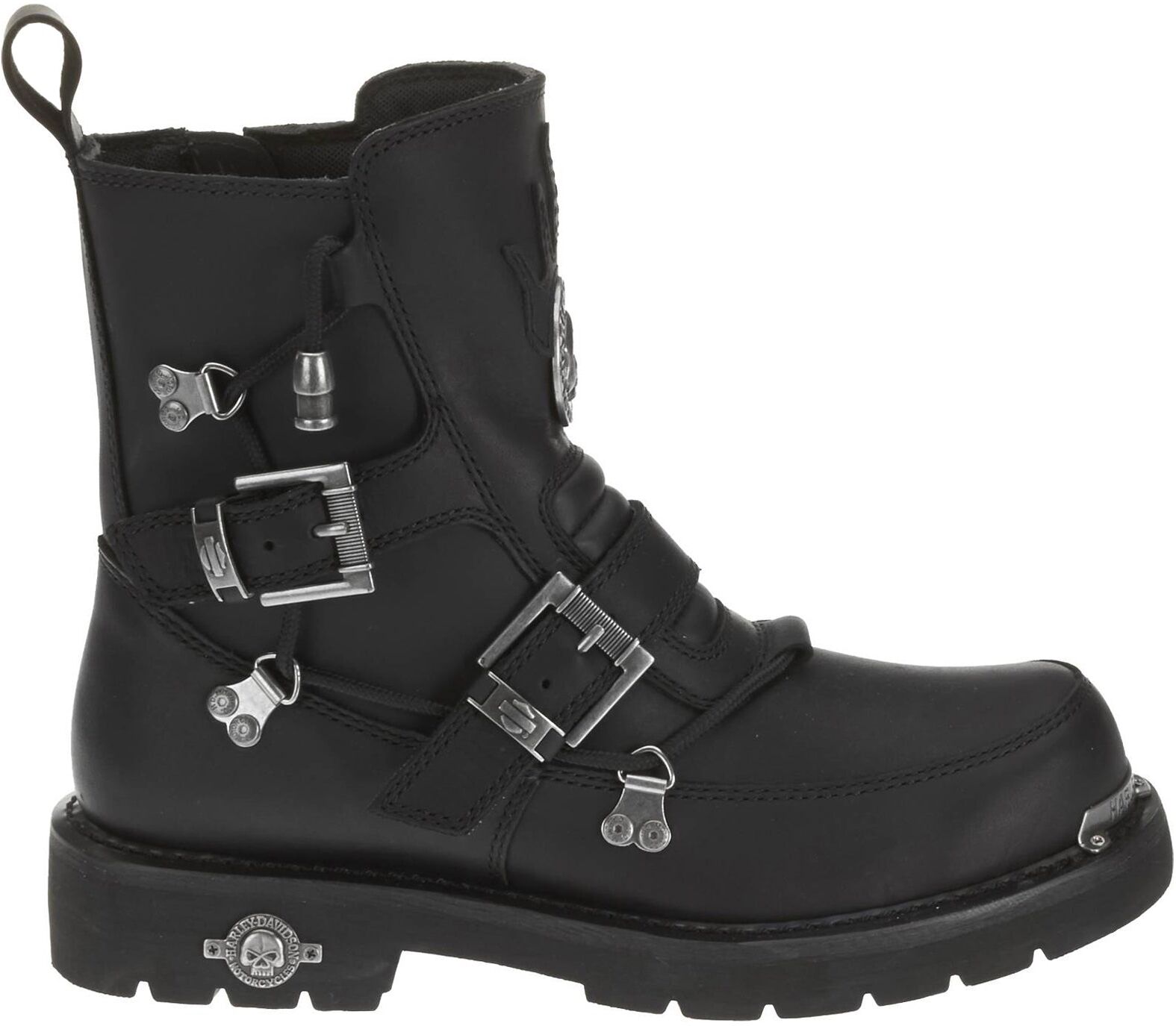Harley Davidson Distortion D94167 Leather Men's Ankle Boots - Black - Size:UK 12