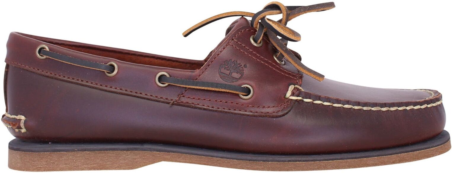 Timberland Classic Boat 2 Eye Leather Men's Lace Up Shoes - Brown - Size:UK 11