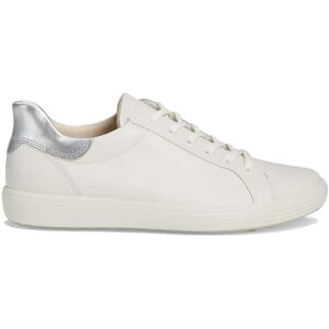 Ecco Soft 7 470843 Leather Women's Fashion Trainers - White Pure Silver - Size:UK 9-9.5 Ecco Soft 7 470843 Leather Women's Fashion Trainers - White Pure Silver - Size:UK 9-9.5